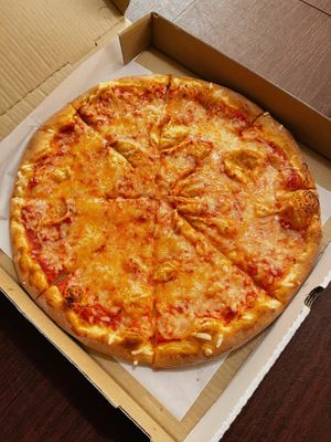 Vegan cheese pizza with regular crust!  at Jad's Pizza in Downingtown
