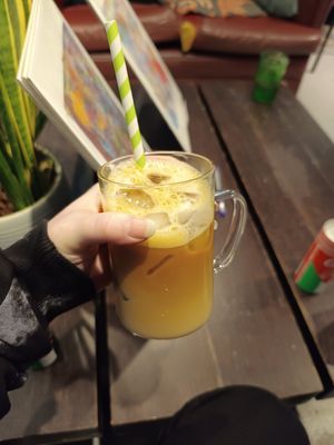 Iced oat latte at The Queery in Brighton