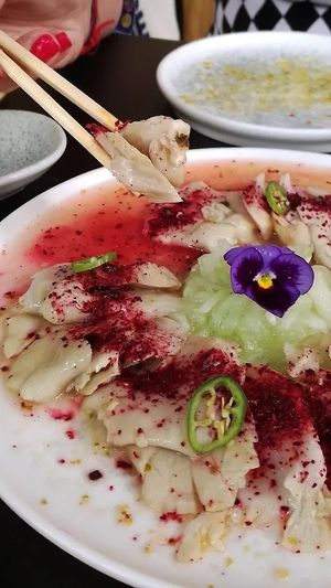 Setas 🍄 con sal morada 💜 y yuzu at Bigan in Mexico City