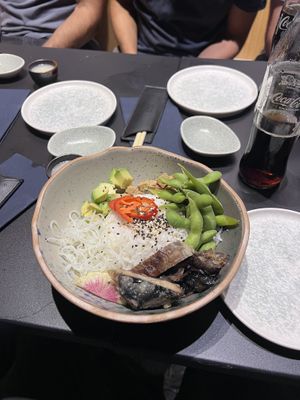 Rice bowl   at Bigan in Mexico City