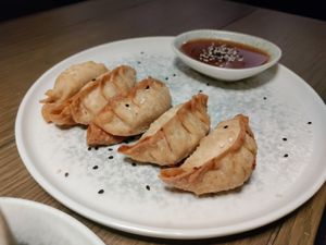 Chikin gyoza at Bigan in Mexico City