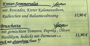 Menu  at Kaffeewirtschaft in Koblenz