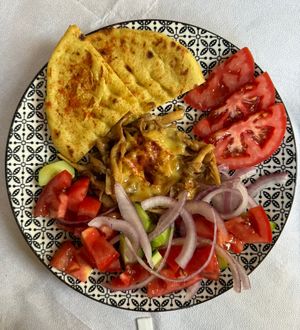 Veganer Gyros mit Pita  at Ta Kaloudia in Corfu