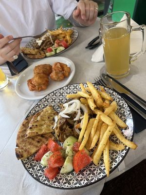 Vegan gyros  at Ta Kaloudia in Corfu