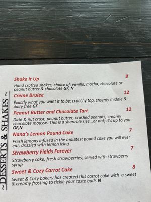 Menu  at Veggeez  in Waxhaw