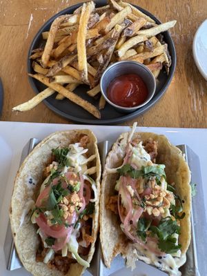 Korean tacos! Best tacos I’ve had in a long time. Tasted all the flavors!   at Veggeez  in Waxhaw