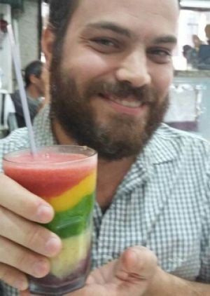 Suzy's Delicious Magic Rainbow Juice at Dona Vegana in Rio De Janeiro