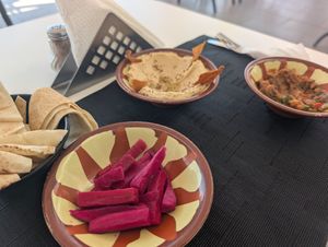 Hummus at Taha The Grandson in Agadir