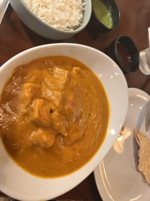 tikka masala with plant-based chik’n  at Noor Kitchen & Cocktails in Greensboro