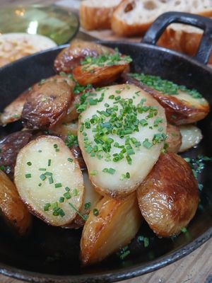 Roast potatoes at 45 Queen Street in Penzance