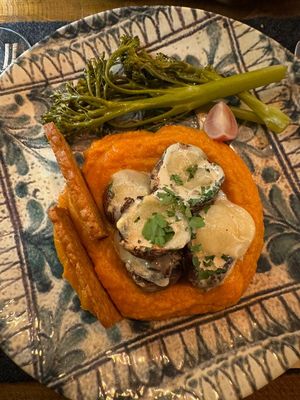 Tofu and mushroom at Alkimya in Covilha