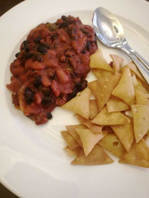 Chili sin carne at Places Restaurant and Bar in Kathmandu
