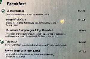 breakfast   at Places Restaurant and Bar in Kathmandu