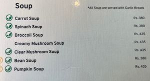 soups   at Places Restaurant and Bar in Kathmandu
