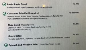 salads   at Places Restaurant and Bar in Kathmandu