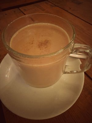 My first masala tea as every other place used milkk  at Places Restaurant and Bar in Kathmandu