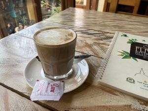 Soy latte  at Places Restaurant and Bar in Kathmandu