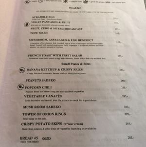 menu  at Places Restaurant and Bar in Kathmandu