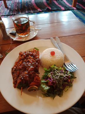 Tofu & Veg Skewers at Places Restaurant and Bar in Kathmandu