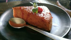 Vegan cake at Places Restaurant and Bar in Kathmandu