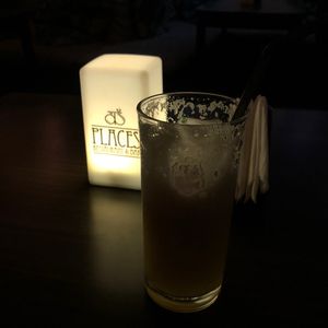 Atmospheric pineapple juice at Places Restaurant and Bar in Kathmandu