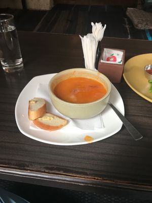 Carrot soup  at Places Restaurant and Bar in Kathmandu