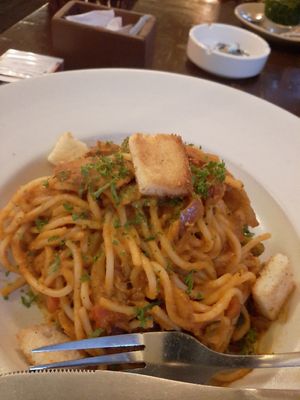 Spagetthi Napoli with Mushrooms at Places Restaurant and Bar in Kathmandu