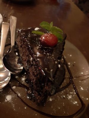 Vegan Chocolate Cake at Places Restaurant and Bar in Kathmandu