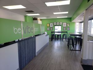 Interior. More seating is available near the counter. at Vibe Foods Superfood Bar in Memphis