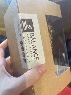 Takeaway box   at Balance Patisserie in Pescara