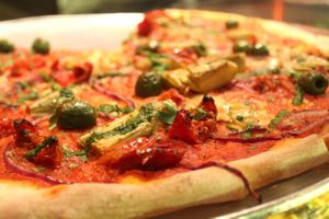 'Vegan Queen' Vegan Pizza at Voo Doo Rays. at Voodoo Rays - Dalston in East London