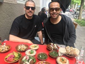 Falafel and hummus plate  at Beirut Beirut in Munich