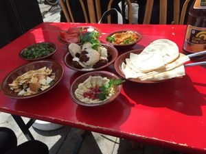 Falafel and hummus plate  at Beirut Beirut in Munich