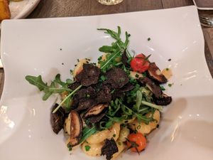 Gnocchis mit Steinpilzen und schwarzem Trüffel at The Postwirt - Hotel Neue Post  in Mayrhofen