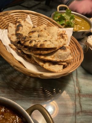 Tandoori roti   at Gurkha Fire in Chatham