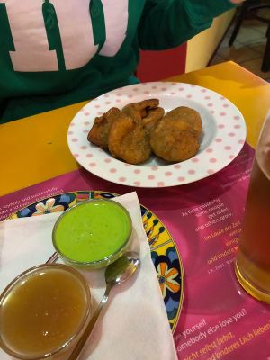 Fried vegetables at Indian Mango in Munich