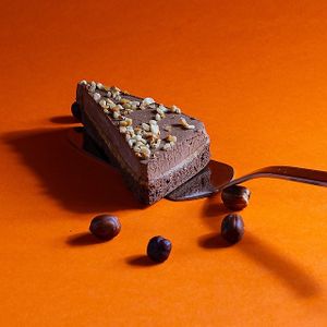 Vegan gianduia cake at Café Frei Győr Belváros in Gyor