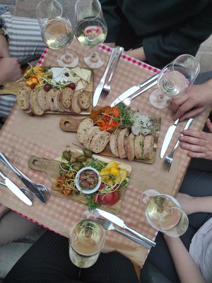 Delicious vegan options with wine at Wino Metal in Krakow