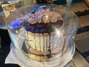 Vegan cake 🎂🍰 at Plant Junkie - Front St in New York City