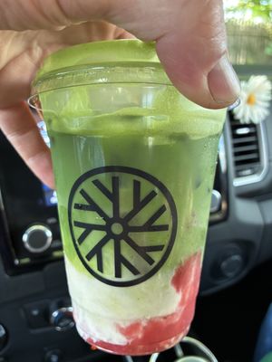 Iced Strawberry Matchaa  at Ooika in Lawrenceville