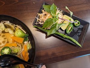 Vegan pho. at Happy Pho in Littleton