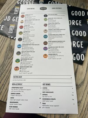 Drink menu 1  at Good Union in Cambridge
