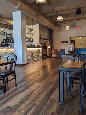 Inside the cafe at Wild River Cafe in Appleton