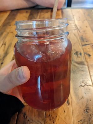 Blueberry hibiscus iced tea at Wild River Cafe in Appleton