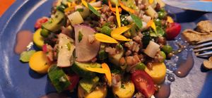 Wheat berry salad at Wild Mountain Food & Drink in Sooke