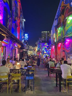 Haji lane at night   at Co+Nut+Ink - Haji Ln in Central Singapore