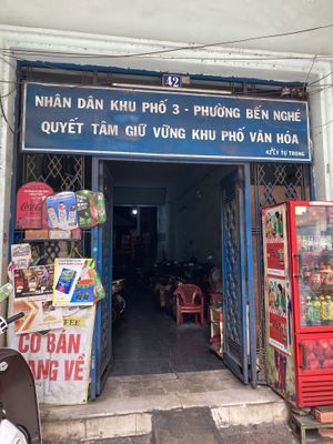 Walk into this building and up the stairs to the first floor for entry   at Manki in Ho Chi Minh City