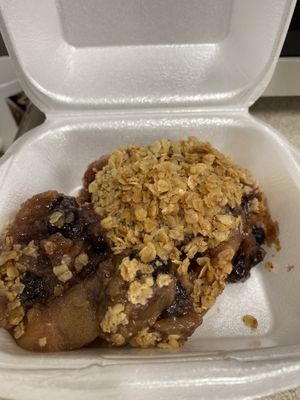 Vegan fruit cobbler  at Eden's Vegans in Raleigh