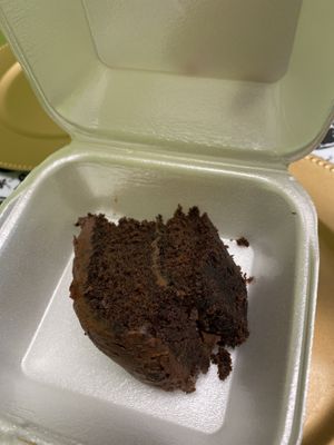 Vegan carob cake  at Eden's Vegans in Raleigh