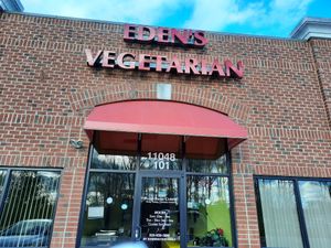 Outside at Eden's Vegans in Raleigh